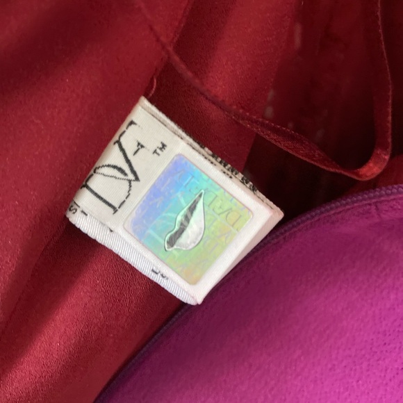 Diane Von Furstenberg Strapless Purple Sheath Dress Dress Red Lace - Picture 14 of 14